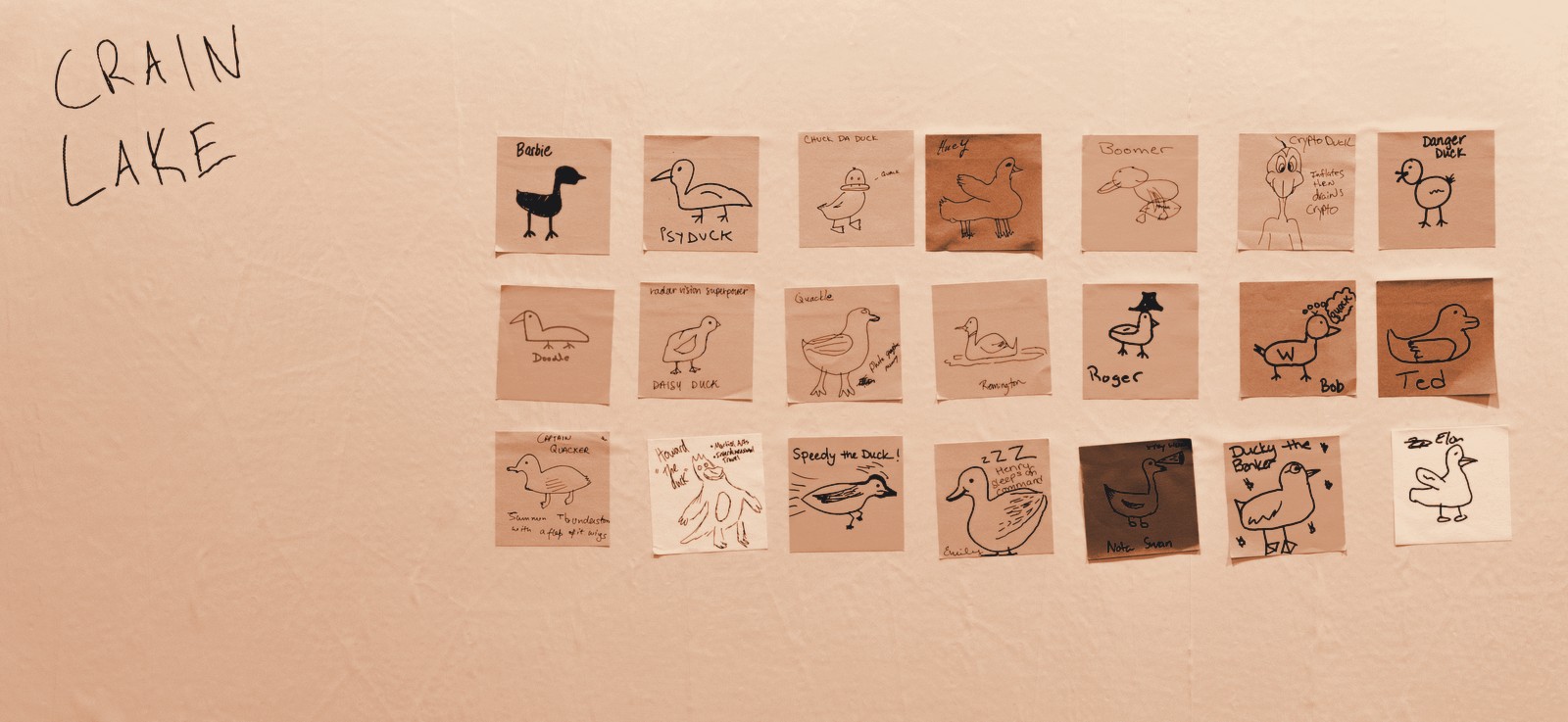 Draw-a-duck warm-up exercise